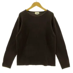 ビームス BEAMS Tシャツ 長袖 ロンT ワッフル地 コットン ブラウン 茶 S