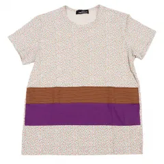 トリココムデギャルソンtricot COMME des GARCONS ライン切替フラワープリントTシャツ アイボリー他M位