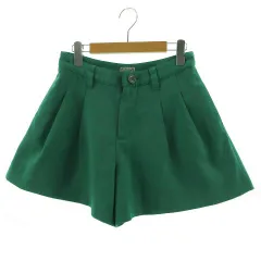 ロデオクラウンズ Rodeo Crowns パンツ ショートパンツ フレア シンプル グリーン 緑 2