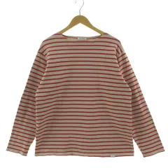 アーバンリサーチ ドアーズ URBAN RESEARCH DOORS フォーク＆スプーン FORK＆SPOON ボーダーロングスリーブTシャツ DF26-11V014 ロンT コットン ベージュ レッド 赤 5のサムネイル
