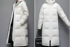 (未開封 新商品) ユニセックス 白 ダウンジャケット ロング丈 xl