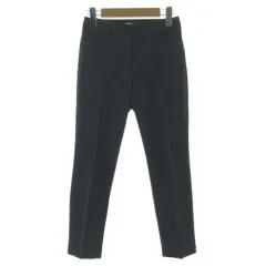 プラステ PLST PLUS STYLE スティックパンツ コットンブレンド 121306003 ウエストゴム ストレッチ ネイビー 紺 XXS