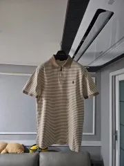 ほぼ新品 POLO RALPH LAUREN メッシュ ハーフジップアップ 半袖 Tシャツ L