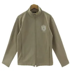 コムサイズム COMME CA ISM トラックジャケット 47-60CS05 ジャージ スタンドカラー ロゴプリント ジップアップ ベージュ L