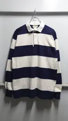 80’s L.L.Bean USA製 Striped Rugby Shirt L