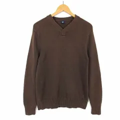 ギャップ GAP ニット セーター Vネック コットン 長袖 M 茶 ブラウン