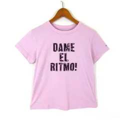 ナイキ NIKE Tシャツ DRI-FIT ドライフィット カットソー 英字 スパンコール装飾 ロゴ 刺繍 クルーネック 速乾 吸汗 半袖 L ピンク 紫 パープル