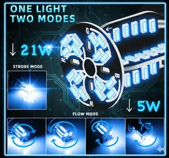 S25 ダブル　青　ブルー　ヤンキーテール　180度段違いピン　クルクル回転　フラッシュ　ストロボ点灯　1個での販売です。