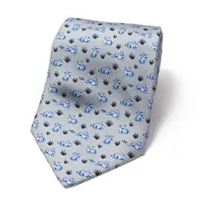 エルメス シルク ネクタイ うさぎ柄 中古 Aランク HERMES メンズ