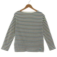 オーチバル ORCIVAL オーシバル バスクシャツ ボートネック 長袖 ロゴワッペン フランス製 コットン ボーダー 生成り ブルー 青 グレー 4