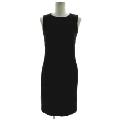 ピンコ PINKO ワンピース ノースリーブ ひざ丈 シンプル 無地 ストレッチ ブラック 黒 42