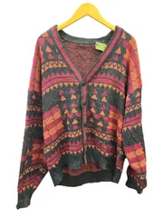 McGREGOR (マクレガー) 総柄カーディガン 90S USA製 古着 ビンテージ L マルチカラー メンズ/027