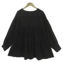 アーバンリサーチ ドアーズ URBAN RESEARCH DOORS ティアードチュニックブラウス DR14-23E401 Aライン ギャザー 長袖 バルーンスリーブ ブラック 黒 One