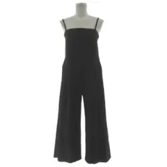 ルクールブラン le.coeur blanc ビスチェワイドサロペット 3028057006 タック シンプル 無地 ブラック 黒 38