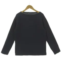 セントジェームス SAINT JAMES ウェッソン カットソー ボートネック 長袖 ロゴ フランス製 コットン ネイビー 紺 INTL/SM