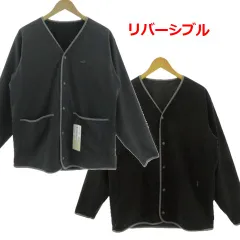 クロコダイル CROCODILE ジャケット 1602-31208 リバーシブル V襟 ノーカラー ロゴ刺繍 グレー ブラック 黒 L