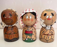 1960年代 不二家 ハイカップ ペコちゃん ミニこけし 木製 4体セット