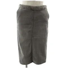 ザラ ベーシック ZARA BASIC スカート デニム タイト ミディ丈 ストレッチ グレー S