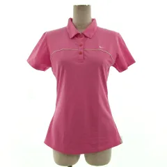 ナイキ NIKE ポロシャツ DRY-FIT 半袖 ロゴ刺繍 ピンク M