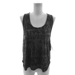 プーマ PUMA タンクトップ ロゴプリント DRY CELL 総柄 ブラック 黒 グレー M