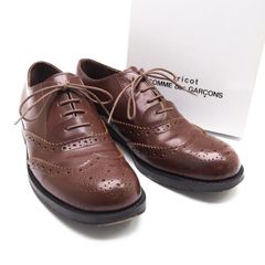 Tricot Comme des Garçons leather wingtip shoes, brown, size 22.5