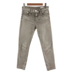 アッパーハイツ upper hights ジーンズ デニム スキニー ユーズド加工 ダメージ加工 ストレッチ 日本製 コットン混 グレー系 グレーブラウン 21