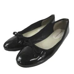 オリエンタルトラフィック ORIENTAL TRAFFIC バレエシューズ フラットシューズ パンプス リボン エナメル ブラック 黒 37