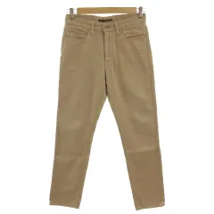 トゥモローランド TOMORROWLAND パンツ スリム Finxエキストラエジプシャンコットン ブラウン 茶 30