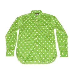 コムデギャルソン オムプリュスCOMME des GARCONS HOMME PLUS ポリドット長袖シャツ 黄緑S