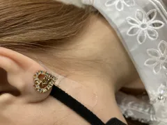 クリスチャンディオール イヤリング ハート ロゴ ストーン ゴールド Dior ヴィンテージ