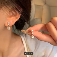 t92 ダブルパール ピアス 上品 揺れる シルバー925ポスト 大人可愛い 結婚式 フォーマル