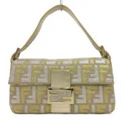 フェンディ FENDI ズッカ柄 マンマバケット ハンドバッグ メタリック ゴールドカラー