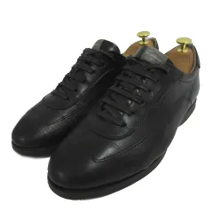 サルヴァトーレフェラガモ Salvatore Ferragamo スニーカー ローカットレザースニーカー ロゴ型押し イタリア製 ブラック 黒 8