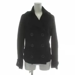 セシルマクビー CECIL McBEE Pコート ピーコート アウター ウール ダブル ショート丈 M 黒 ブラック /XZ ■GY58