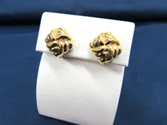 MONET モネ ビンテージ イヤリング 編み込みデザイン スクエア型 ゴールド色 アクセサリー 服飾小物 保管92