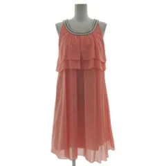 メトリーゼ MAITRESSE ワンピース ドレス フォーマル パール ラインストーン ビーズ ペプラム ノースリーブ ミディ丈 ピンク系 9