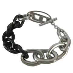 ディーゼル DIESEL ブレスレット DX1531 Two-Tone Stainless Steel チェーン ユニセックス シルバー×ブラック ツートーン