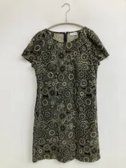 Jocomomola ワンピース 40 カーキ コットン 花柄・ボタニカル柄 その他総柄 半袖 ひざ丈 タイト