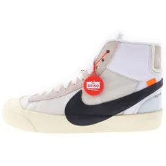 NIKE (ナイキ) ×OFF-WHITE The 10 BLAZER MID オフホワイト ブレザー ハイカットスニーカー ホワイト レディース US6.5/24.5cm AA3832-100