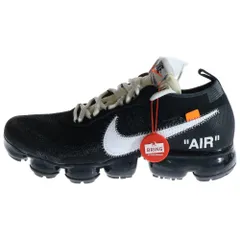 NIKE (ナイキ) ×OFF WHITE THE TEN AIR VAPORMAX FLYKNIT×オフホワイトコラボ エアヴェイパーマックスロースニーカー ブラック US7/25cm AA3831-001