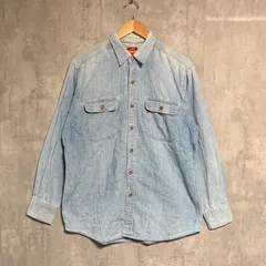 希少 Levi's リーバイス シャンブレーシャツ M ワークシャツ デニムシャツ 赤タグ 90s Y2K 水色 アイスブルー 長袖シャツ  ヴィンテージ  古着 アメカジ ストリート  オーバーサイズ メンズ レディース ユニセックス 春服 カジュアル