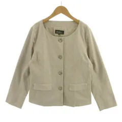 エディーバウアー EDDIE BAUER ジャケット ノーカラー コットン混 ベージュ PMのサムネイル