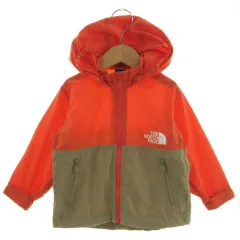 ザノースフェイス THE NORTH FACE B Compact Jacket コンパクトジャケット NPB22210 フード 撥水 UVケア ロゴ刺繍 配色 バイカラー オレンジ ブラウン系 茶系 80