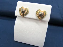 NINA RICCI ニナリッチ イヤリング ラインストーン ハート NR ロゴ アクセサリー 服飾小物 保管67