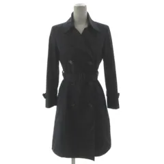 23区 オンワード樫山 トレンチコート ベルト付き コットン混 ネイビー 紺 30