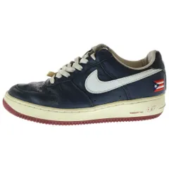 NIKE (ナイキ) 【観賞用2002年製】AIR FORCE 1 LOW/PUERTO RICO 3 エアフォース1 プエルトリコ3 ローカットスニーカー ネイビー US8.5/26.5cm 624040-411
