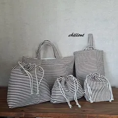 【入園・入学】入園バッ５点セット：ブラウンストライプ【0812】