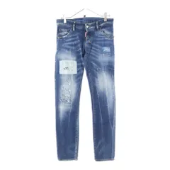 DSQUARED2 (ディースクエアード) 15SS CLEMENT JEAN ボタンフライ ダメージ加工 デニム ジーンズ スキニーパンツ インディゴ S74LA0703