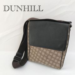 Dunhill ショルダーバッグ キャンバス カーキ ダンヒル ショルダーバッグ カーキ ダークブラウン キャンバスレザー