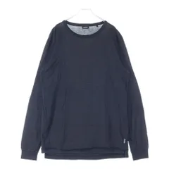 DIESEL (ディーゼル) リブ ロングスリーブ 長袖Tシャツ カットソー ブラック